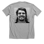 Gavin, a Athletic Heather Premium Unisex Tee (back-view)