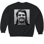 Gavin, a Black Softstyle Crewneck Sweatshirt (back-view)