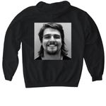 Gavin, a Black Gildan Softstyle Pullover Hoodie (back-view)