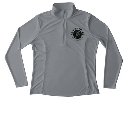 AFHA Quarter Zip (Womans), a Grey Concrete Women's Performance Quarter Zip Pullover