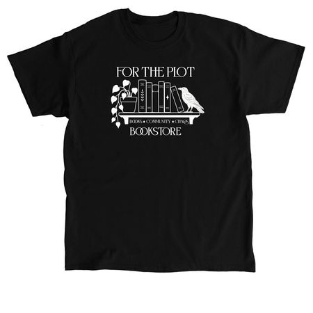 Books. Community. Chaos., a Black Classic Unisex Tee