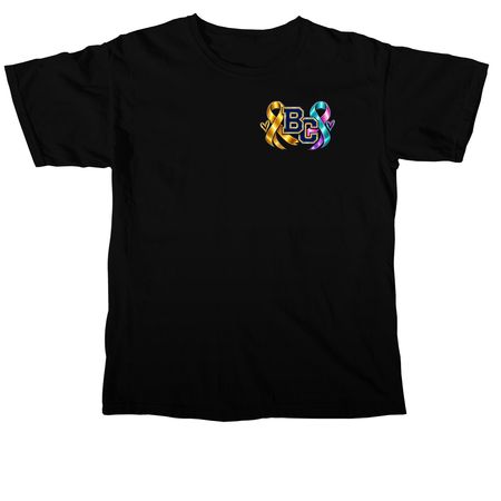 BC Childhood Cancer &Thyroid Cancer, a Black Comfort Colors Unisex Tee