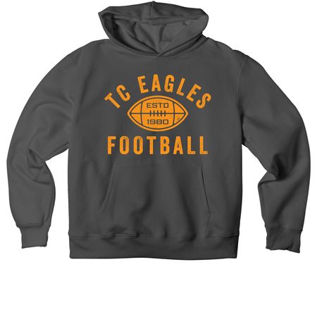 Vintage Football, a Asphalt Premium Heavyweight Pullover Hoodie