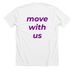E-Motion Movement Community T-Shirt, a Solid White Blend Premium Unisex Tee (back-view)