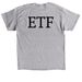 ETF, a Sport Grey Classic Unisex Tee (back-view)