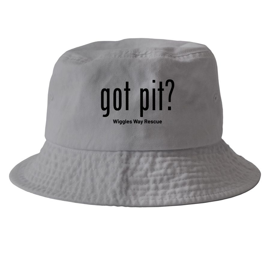 got pit? hat, a Grey Printed Bucket Hat