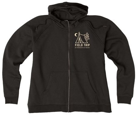 Walk With Me Tees + Sweats, a Deep Black Allmade Women?s Organic CVC Zip-Up Hoodie