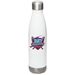 8U EXTREME Water Bottle, a White Stainless Steel Water Bottle (back-view)