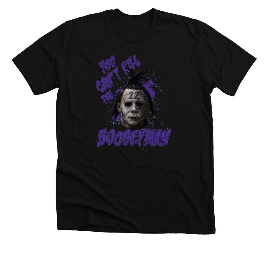Darryn Peterson Michael Myers Themed T-Shirt, a Solid Black Blend Premium Unisex Tee