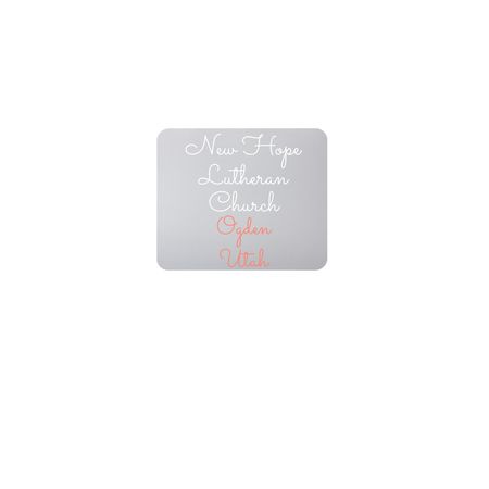 New Hope Lutheran Church Mousepad, a White Full Color Mouse Pad