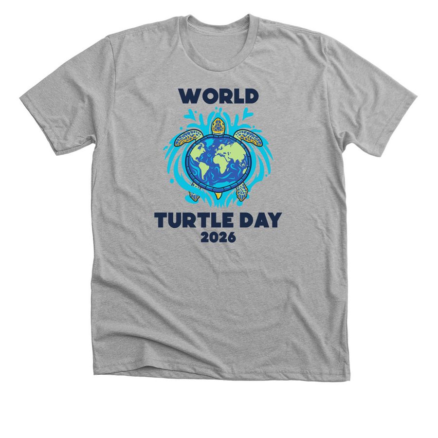 Shells of Hope: World Turtle Day, a Athletic Heather Premium Unisex Tee