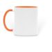 Two-Tone PTS Logo Mug, a Orange Two-Tone Ceramic Mug (back-view)