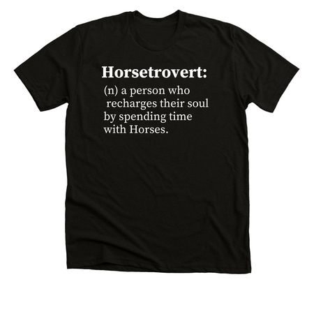 Horsetrovert, a Solid Black Blend Premium Unisex Tee