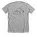 Stabbed Heart Dog, a Athletic Heather Premium Unisex Tee (back-view)