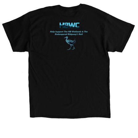 Marsh Chicken, a Black Classic Unisex Tee (back-view)