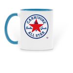 Carnivore All Star&nbsp;, a Light Blue Two-Tone Ceramic Mug (back-view)