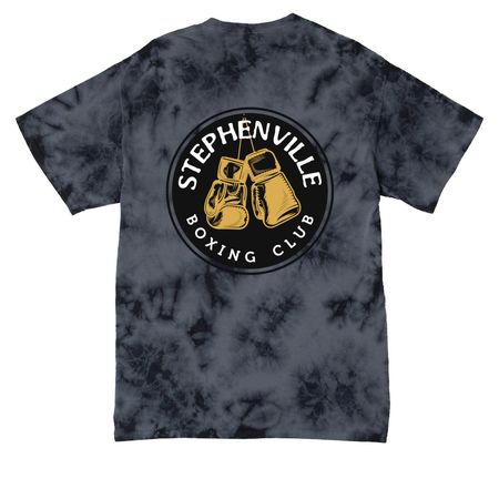 SBC BACK LOGO SHIRTS, a Black Crystal Tie Dye Tee