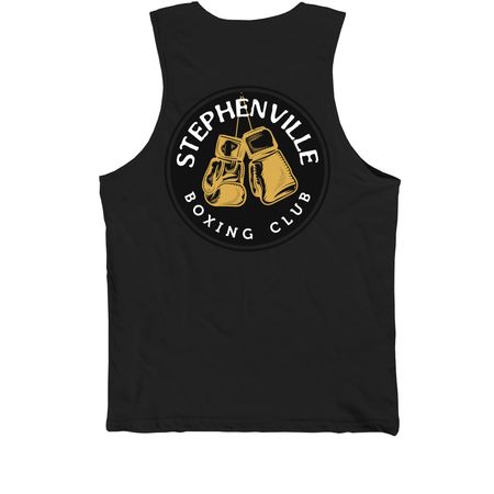 SBC BACK LOGO SHIRTS, a Black Premium Cotton Tank