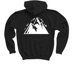 Christ the Solid Rock, a Black Youth Pullover Hoodie (back-view)