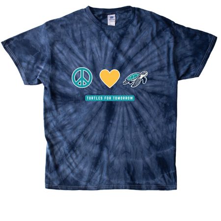 Turtle Tie Dye, a Navy Classic Tie Dye Tee