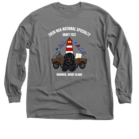 2026 NCA National Specialty Draft Test v2, a Charcoal Classic Long Sleeve Tee