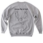 Stormy, Pip, & Cindy, a Sport Grey Softstyle Crewneck Sweatshirt (back-view)