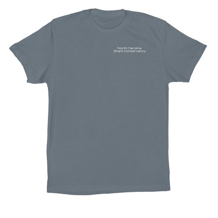 North Carolina Shark Conservancy, a Steel Blue Premium Cotton Tee