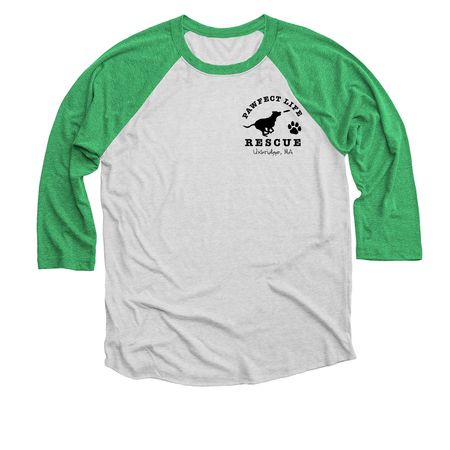 Be Cool. Adopt, Don't Shop!, a Envy and Heather White 3/4 Sleeve Baseball Tee