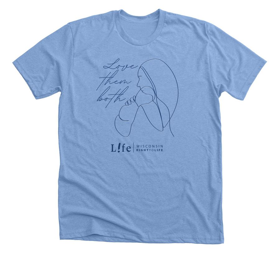 Love Them Both Shirts & Sweatshirts, a Heather Carolina Blue Premium Unisex Tee