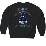 Catchin' Ghosts, a Black Softstyle Crewneck Sweatshirt (back-view)