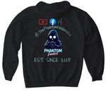 Catchin' Ghosts, a Black Gildan Softstyle Pullover Hoodie (back-view)