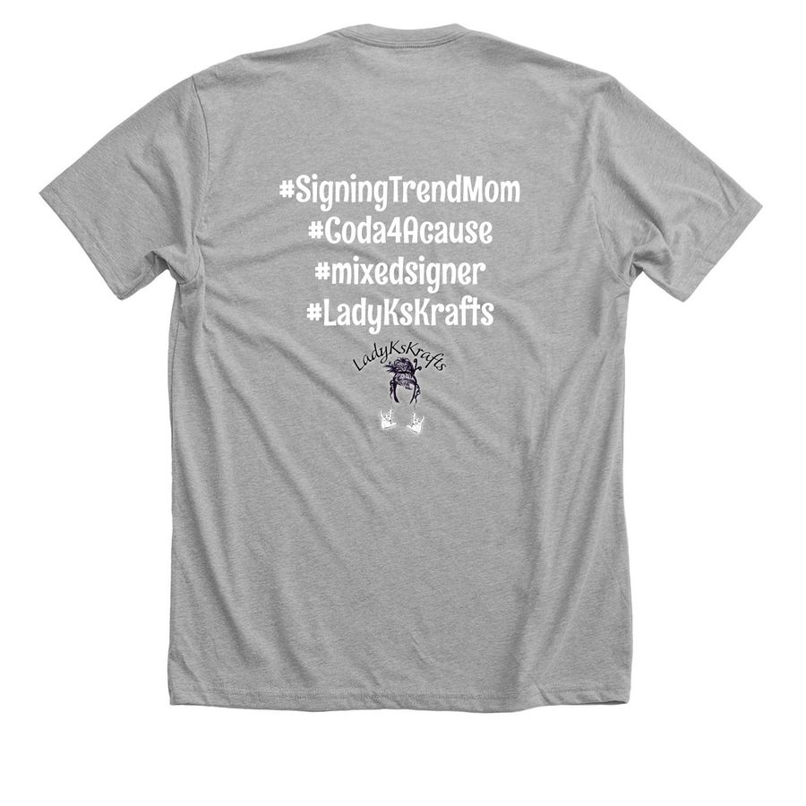 Still weird, a Athletic Heather Premium Unisex Tee (back-view)