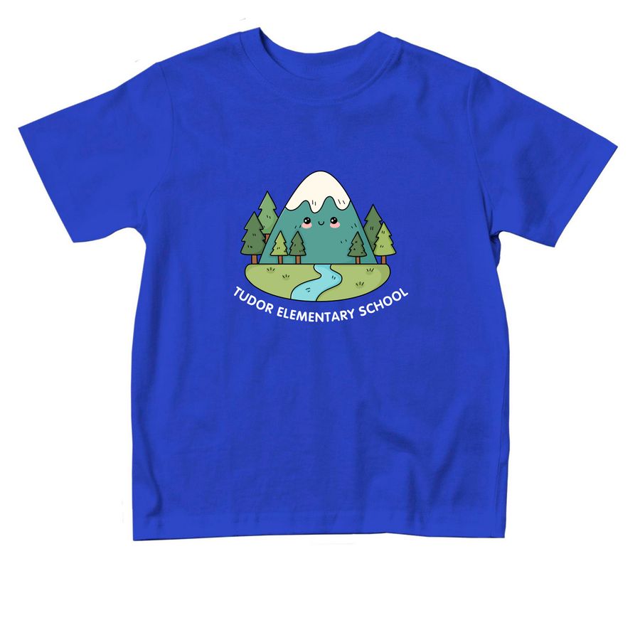 Tudor Toddler Happy Mountain, a Royal Blue Toddler Tee