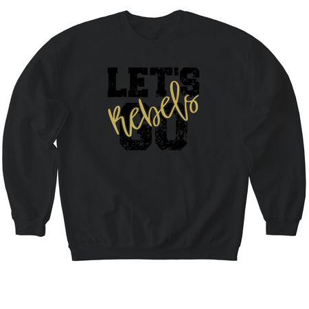 Let's GO!&nbsp;, a Black Softstyle Crewneck Sweatshirt
