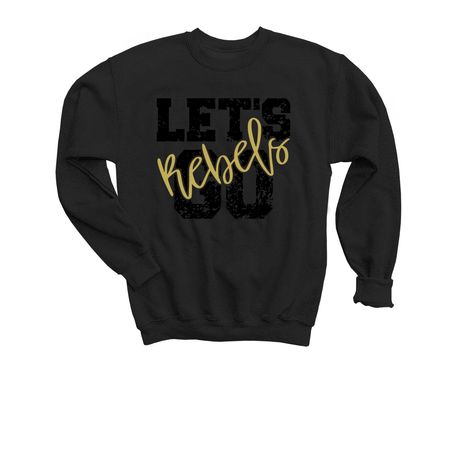 Let's GO!&nbsp;, a Black Youth Crewneck Sweatshirt
