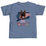 2026 GSDCA SIEGER SHOW, a Blue Jean Comfort Colors Unisex Tee (back-view)