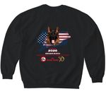 2026 GSDCA SIEGER SHOW, a Black Softstyle Crewneck Sweatshirt (back-view)