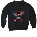 2026 GSDCA SIEGER SHOW, a Black Gildan Softstyle Pullover Hoodie (back-view)