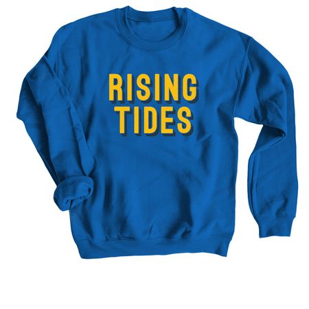 Rising Tides Crewneck, a Royal Blue Crewneck Sweatshirt