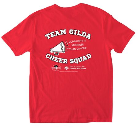 Go, Team Gilda, Go!, a Red Softstyle Cotton Tee (back-view)