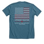 Stronger Together - 2026 MOAA Charitee, a Heather Deep Teal Premium Unisex Tee (back-view)