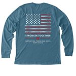 Stronger Together - 2026 MOAA Charitee, a Heather Deep Teal Premium Long Sleeve Tee (back-view)