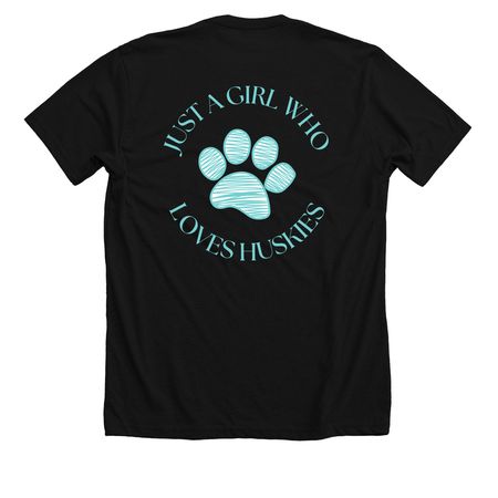 TXHR - Just A Girl Who Loves Huskies, a Solid Black Blend Premium Unisex Tee