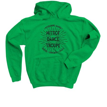 MDT Sunburst Logo, a Irish Green Youth Pullover Hoodie