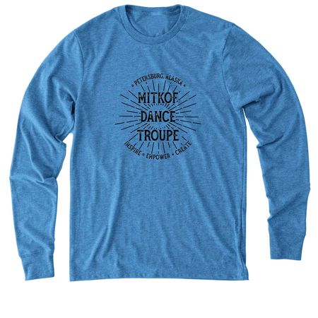 MDT Sunburst Logo, a Azure Blue Allmade Eco Triblend Long Sleeve Tee