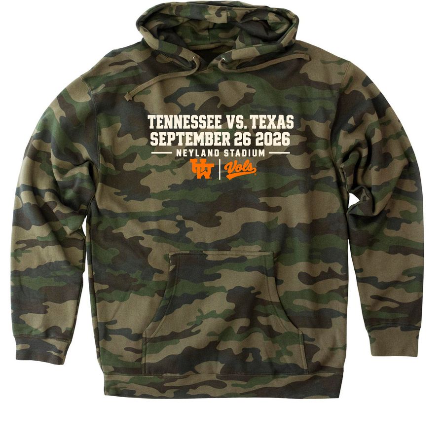 Tennessee vs Texas Sept 26, 2026, Camo T Shirt, a Forest Camo Heavyweight Camo Pullover Hoodie