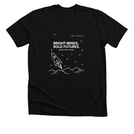 Bright Minds, Bold Futures, a Solid Black Blend Premium Unisex Tee