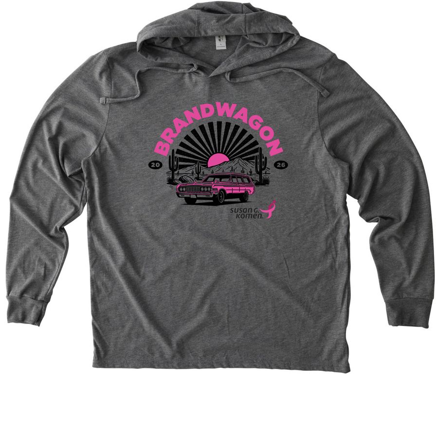Team Brandwagon, a Aluminum Grey Allmade Eco Triblend Hoodie Tee