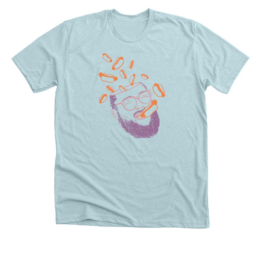 Kevo Dreams of Dogs Shirt, a Heather Ice Blue Premium Unisex Tee