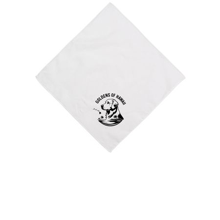 Goldens of Hawaii - white bandana, a White Cotton Bandana
